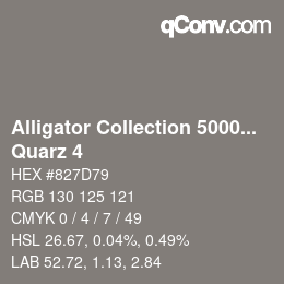 Farbcode: Alligator Collection 5000plus - Quarz 4 | qconv.com