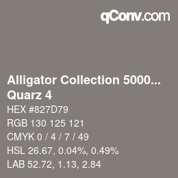 Color code: Alligator Collection 5000plus - Quarz 4 | qconv.com