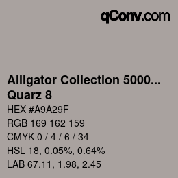 Color code: Alligator Collection 5000plus - Quarz 8 | qconv.com