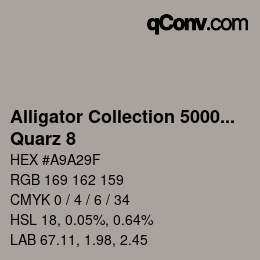 Código de color: Alligator Collection 5000plus - Quarz 8 | qconv.com