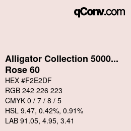 カラーコード: Alligator Collection 5000plus - Rose 60 | qconv.com