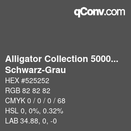 Color code: Alligator Collection 5000plus - Schwarz-Grau | qconv.com