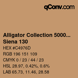 Farbcode: Alligator Collection 5000plus - Siena 130 | qconv.com