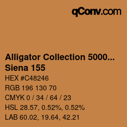 Code couleur: Alligator Collection 5000plus - Siena 155 | qconv.com