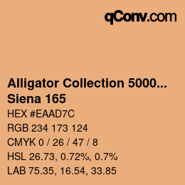 Farbcode: Alligator Collection 5000plus - Siena 165 | qconv.com