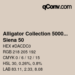 Farbcode: Alligator Collection 5000plus - Siena 50 | qconv.com