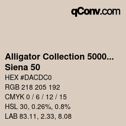 Código de color: Alligator Collection 5000plus - Siena 50 | qconv.com