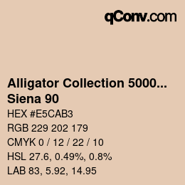 カラーコード: Alligator Collection 5000plus - Siena 90 | qconv.com