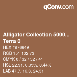 Farbcode: Alligator Collection 5000plus - Terra 0 | qconv.com