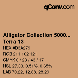 Color code: Alligator Collection 5000plus - Terra 13 | qconv.com