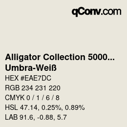 Color code: Alligator Collection 5000plus - Umbra-Weiß | qconv.com