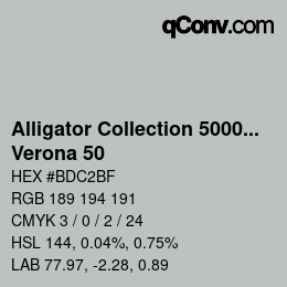 Color code: Alligator Collection 5000plus - Verona 50 | qconv.com