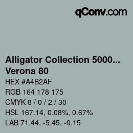 Color code: Alligator Collection 5000plus - Verona 80 | qconv.com