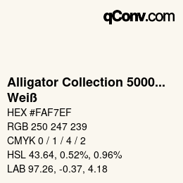 Farbcode: Alligator Collection 5000plus - Weiß | qconv.com