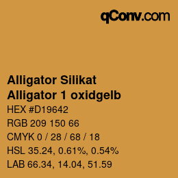 Código de color: Alligator Silikat - Alligator 1 oxidgelb | qconv.com