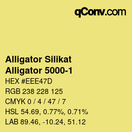 カラーコード: Alligator Silikat - Alligator 5000-1 | qconv.com