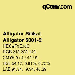 颜色代码: Alligator Silikat - Alligator 5001-2 | qconv.com