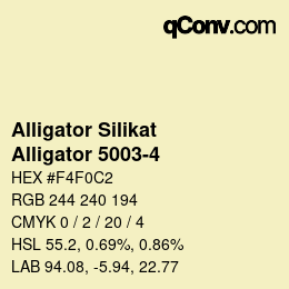 Farbcode: Alligator Silikat - Alligator 5003-4 | qconv.com