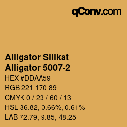 Farbcode: Alligator Silikat - Alligator 5007-2 | qconv.com