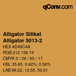 Code couleur: Alligator Silikat - Alligator 5013-2 | qconv.com