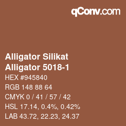 Farbcode: Alligator Silikat - Alligator 5018-1 | qconv.com