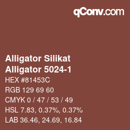 颜色代码: Alligator Silikat - Alligator 5024-1 | qconv.com