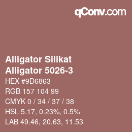 Farbcode: Alligator Silikat - Alligator 5026-3 | qconv.com