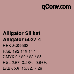 颜色代码: Alligator Silikat - Alligator 5027-4 | qconv.com