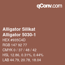 Farbcode: Alligator Silikat - Alligator 5030-1 | qconv.com