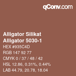 颜色代码: Alligator Silikat - Alligator 5030-1 | qconv.com
