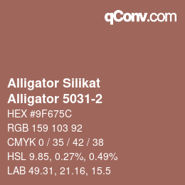 Código de color: Alligator Silikat - Alligator 5031-2 | qconv.com