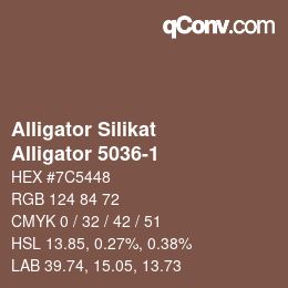 Código de color: Alligator Silikat - Alligator 5036-1 | qconv.com