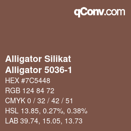 Code couleur: Alligator Silikat - Alligator 5036-1 | qconv.com