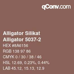カラーコード: Alligator Silikat - Alligator 5037-2 | qconv.com