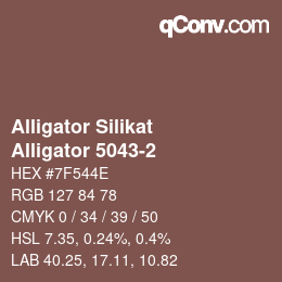 Farbcode: Alligator Silikat - Alligator 5043-2 | qconv.com