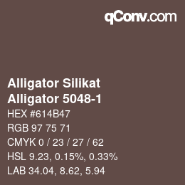 Código de color: Alligator Silikat - Alligator 5048-1 | qconv.com