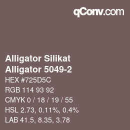 Farbcode: Alligator Silikat - Alligator 5049-2 | qconv.com