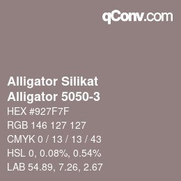 颜色代码: Alligator Silikat - Alligator 5050-3 | qconv.com