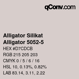 Farbcode: Alligator Silikat - Alligator 5052-5 | qconv.com