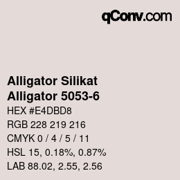 颜色代码: Alligator Silikat - Alligator 5053-6 | qconv.com