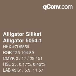 カラーコード: Alligator Silikat - Alligator 5054-1 | qconv.com