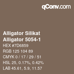 颜色代码: Alligator Silikat - Alligator 5054-1 | qconv.com