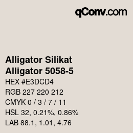 Código de color: Alligator Silikat - Alligator 5058-5 | qconv.com