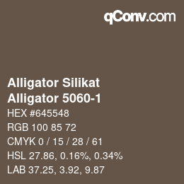 Farbcode: Alligator Silikat - Alligator 5060-1 | qconv.com