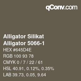 Farbcode: Alligator Silikat - Alligator 5066-1 | qconv.com