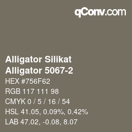 Código de color: Alligator Silikat - Alligator 5067-2 | qconv.com