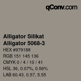 カラーコード: Alligator Silikat - Alligator 5068-3 | qconv.com