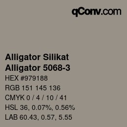 カラーコード: Alligator Silikat - Alligator 5068-3 | qconv.com