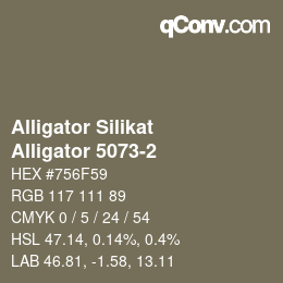 カラーコード: Alligator Silikat - Alligator 5073-2 | qconv.com