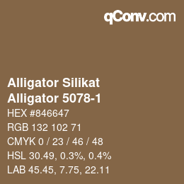 颜色代码: Alligator Silikat - Alligator 5078-1 | qconv.com